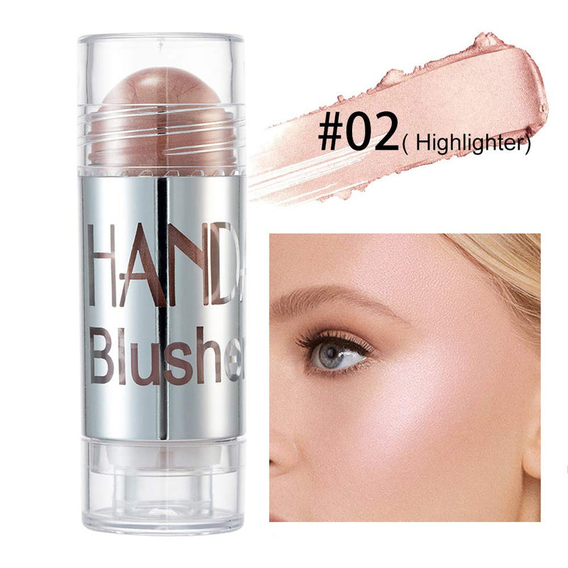 MEICOLY Highlight Contour Stick Face Highlighter Blush Waterproof Glow Subtle Shimmer Cream Pen Chubby 3D Brighten Makeup,3pcs Set - BeesActive Australia