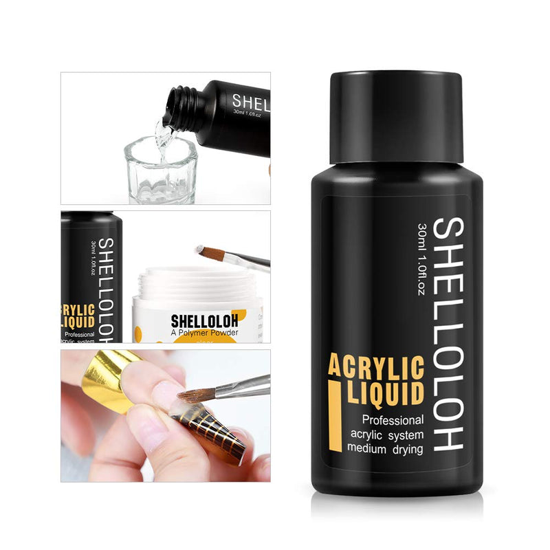 Acrylic Nail Kit-3 Pcs Acrylic Powder with Acrylic Liquid Monomer Glitter Gel False Nail Tips Nail Art Decoration Tools - BeesActive Australia