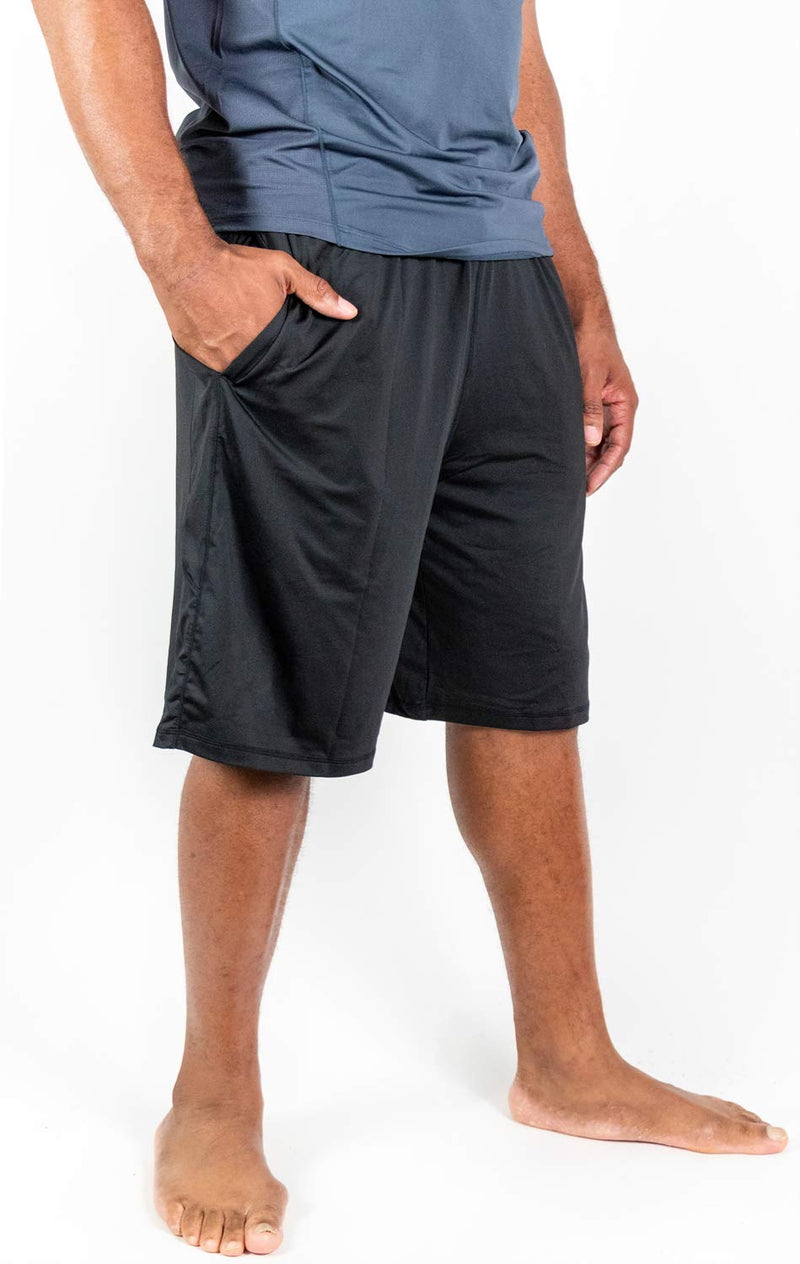 DEVOPS Men's 2-Pack Loose-Fit 10" Workout Gym Shorts with Pockets Small 0# (Black / Navy) - BeesActive Australia