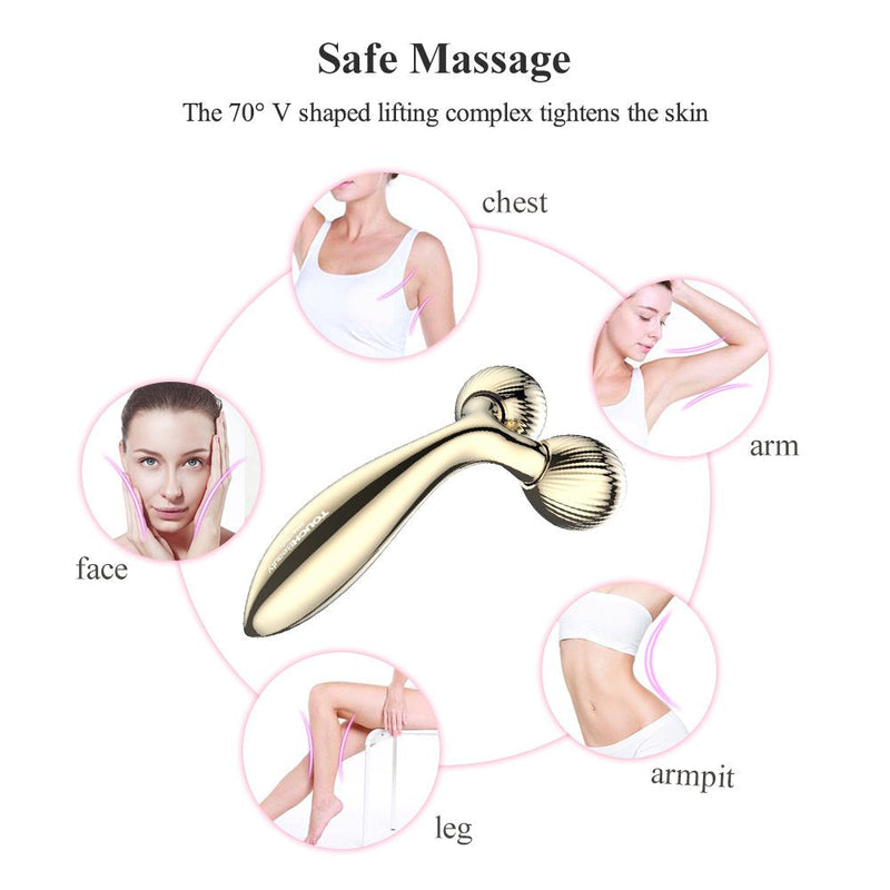 TOUCHBeauty Face Body Massager Roller V-Shaped Facial Lifting Device for Facial Toning & Skin Tighten Massaging Relaxing Device - BeesActive Australia