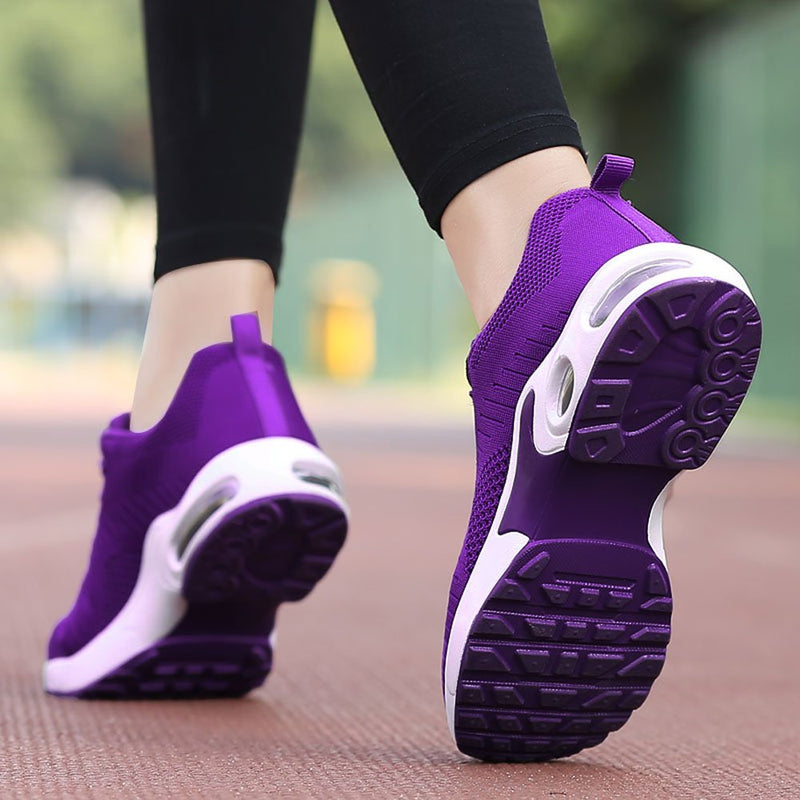 FLARUT Running Shoes Womens Lightweight Fashion Sport Sneakers Casual Walking Athletic Non Slip 8.5 Purple-c - BeesActive Australia