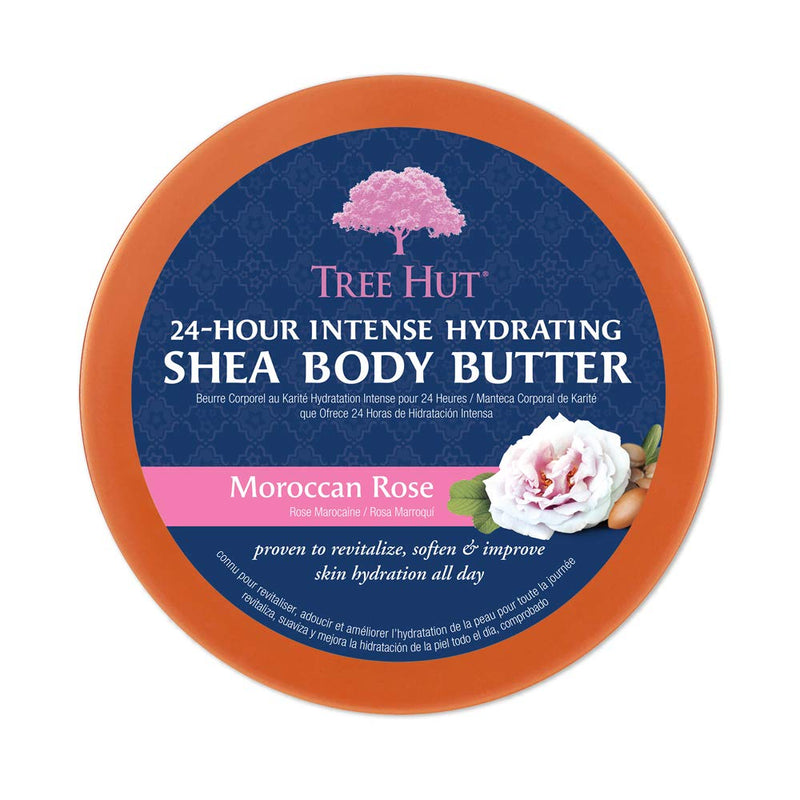 Tree Hut 24 Hour Intense Hydrating Shea Body Butter Moroccan Rose, 7oz, Hydrating Moisturizer with Natural Shea Butter for Nourishing Essential Body Care - BeesActive Australia