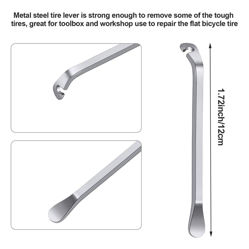 Mudder 5 Pieces Bicycle Spoke Wrench Bike Spoke Tool with 1 Piece Tire Lever Bike Rim Correct Kit Cycling Pocket Tools for Bike Repair, Totally 6 Pieces Spoke Tool Kit - BeesActive Australia