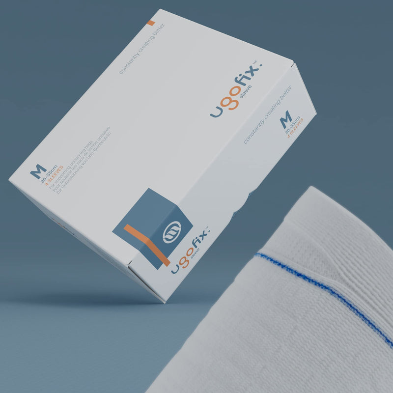 Ugo Fix Sleeve (x4) - Catheter Leg Bag Holder/Catheter Bag Cover, Strong and Durable Fibre Blends with External Seams, Washable and Reusable with Free Laundry Bag (Pack of 4) (Medium) Medium (Pack of 4) - BeesActive Australia