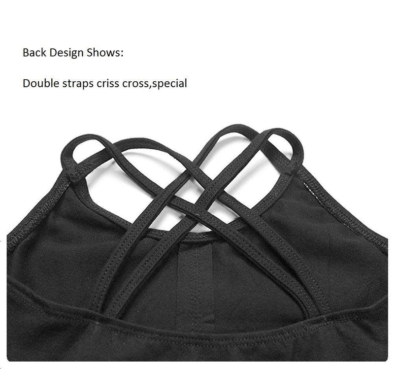 HiDance Ballet Leotards,Cotton Camisole Ballet Leotards for Girls/Toddlers/Kids,Double Strap Gymnastics and Ballet Dancewear Black 6XL(13-14 Years) - BeesActive Australia
