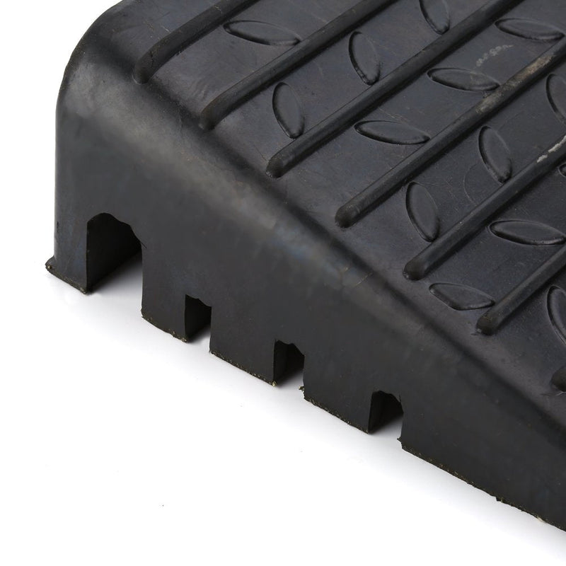 Rubber Ramps Heavy Duty, 2 Pcs Rubber Kerb Ramps for Caravan Car Mobility Also as the Disabled Wheelchair Accessory, Black - BeesActive Australia