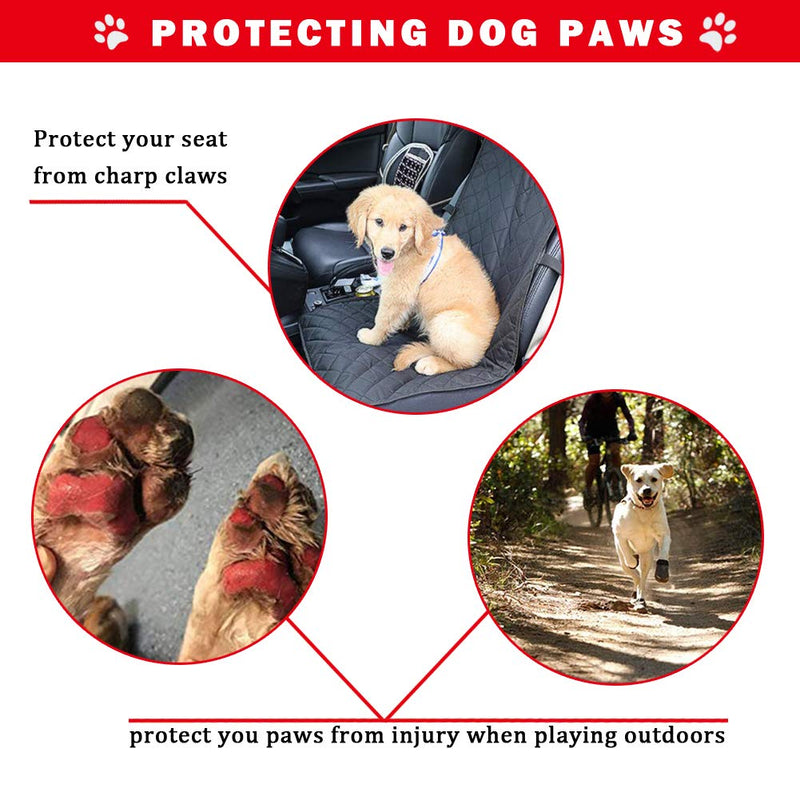 PK.ZTopia Dog Boots, Waterproof Dog Boots, Dog Rain Boots, Dog Outdoor Shoes for Medium to Large Dogs with Two Reflective Fastening Straps and Rugged Anti-Slip Sole (Black 4PCS). Size 8: (3.35"x2.95")(L*W) for 74-88 lbs Red - BeesActive Australia