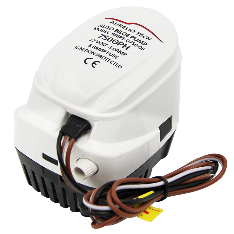 [AUSTRALIA] - AURELIO TECH 12V 750GPH Automatic Submersible Bilge Pump for Boats with Float Switch 