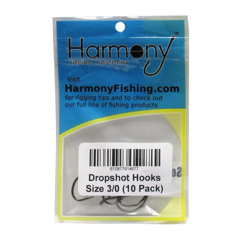 Harmony Fishing - Razor Series Dropshot Hooks (10 Pack) #1 (10 Pack) - BeesActive Australia