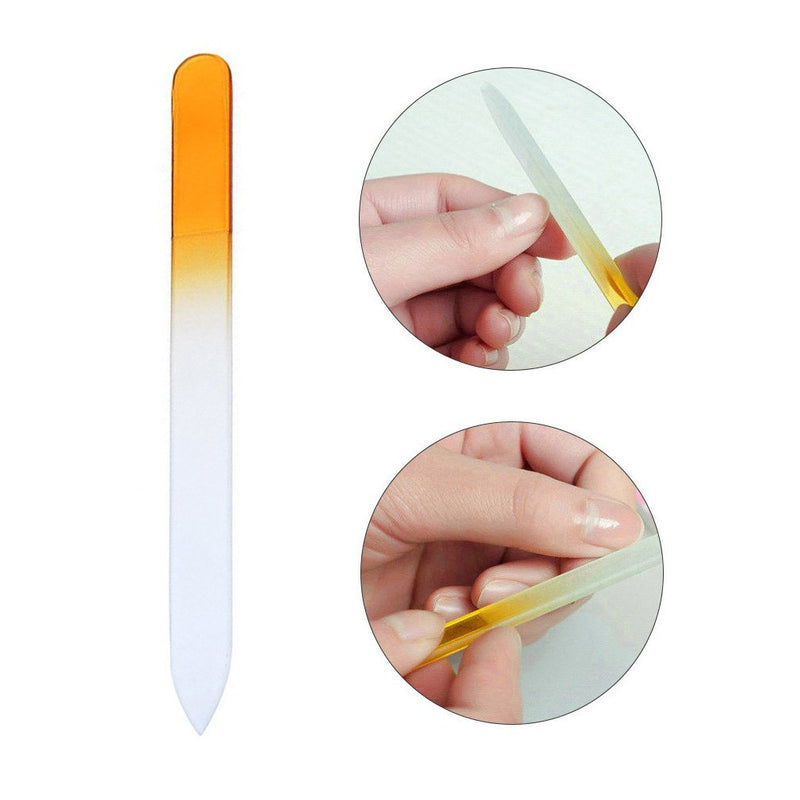 6 Pcs Random Colors Glass Nail Files Nail Art Design Nail Sanding Shaper Manicure Kit Crystal Filing Tool Set 4 Sheets Nail Art Stickers (LIFE013i) LIFE013i - BeesActive Australia