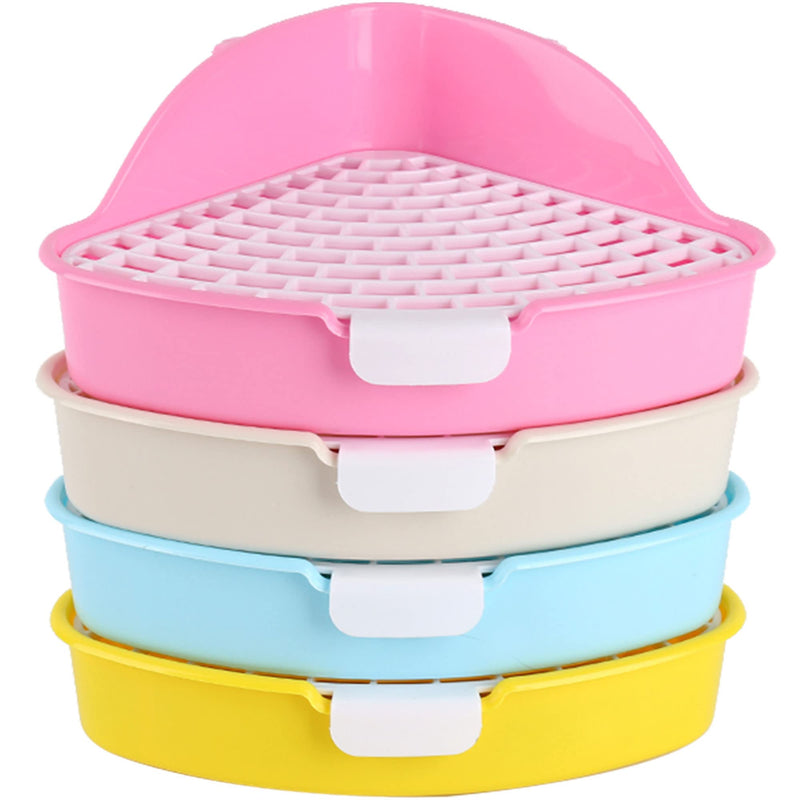 RUBYHOME Triangle Potty Trainer Corner Litter Bedding Box Pet Pan for Baby Rabbit, Chinchillas, Small Guinea Pigs, Ferret, Galesaur Blue - BeesActive Australia
