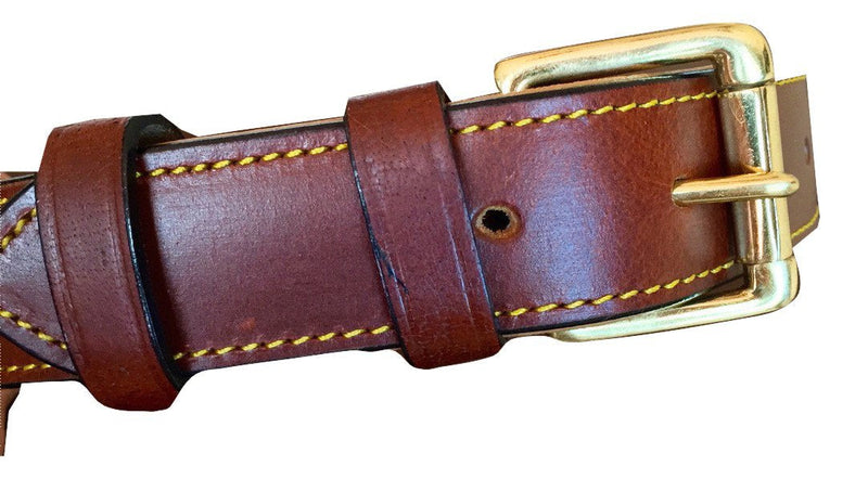 Soft Touch Collars - Luxury Real Leather Padded Dog Collar Large Brown - BeesActive Australia