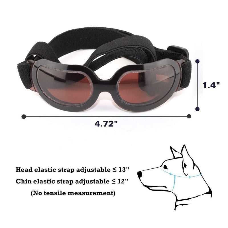 PETLESO Small Dog Goggles for Small Breed- Small Doggie Sunglasses Eye Protection Goggles for Small Dogs, Polar Red - BeesActive Australia