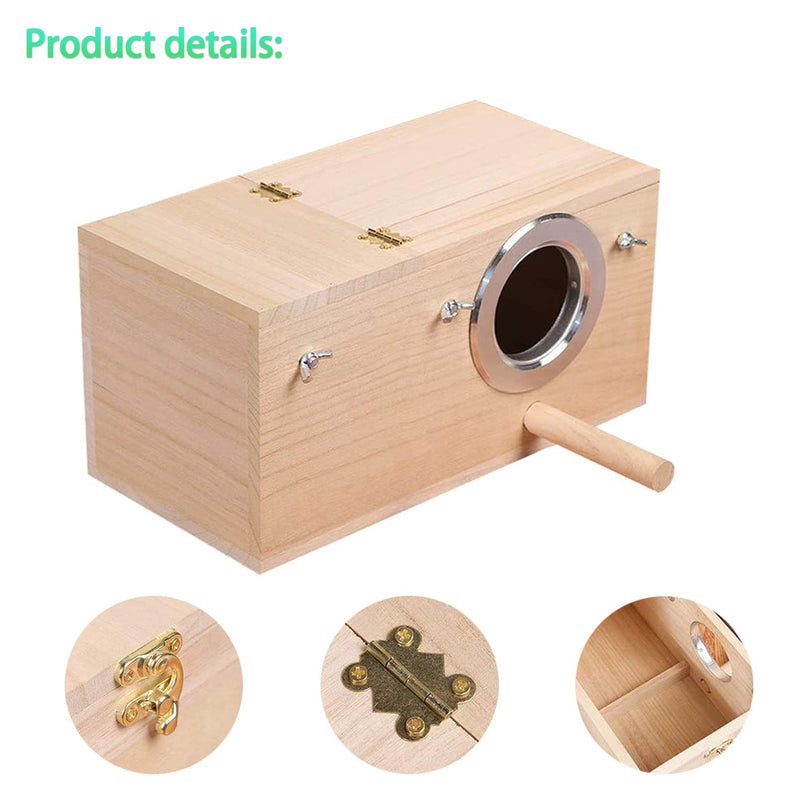 kathson Parakeet Nesting Box,Parrot Nest Home,Lovebirds Mating Breeding Wood House with Feeding Spoon 4 Toys Balls for Budgerigar Canary Cockatiel Small Birds (6 PCS) - BeesActive Australia