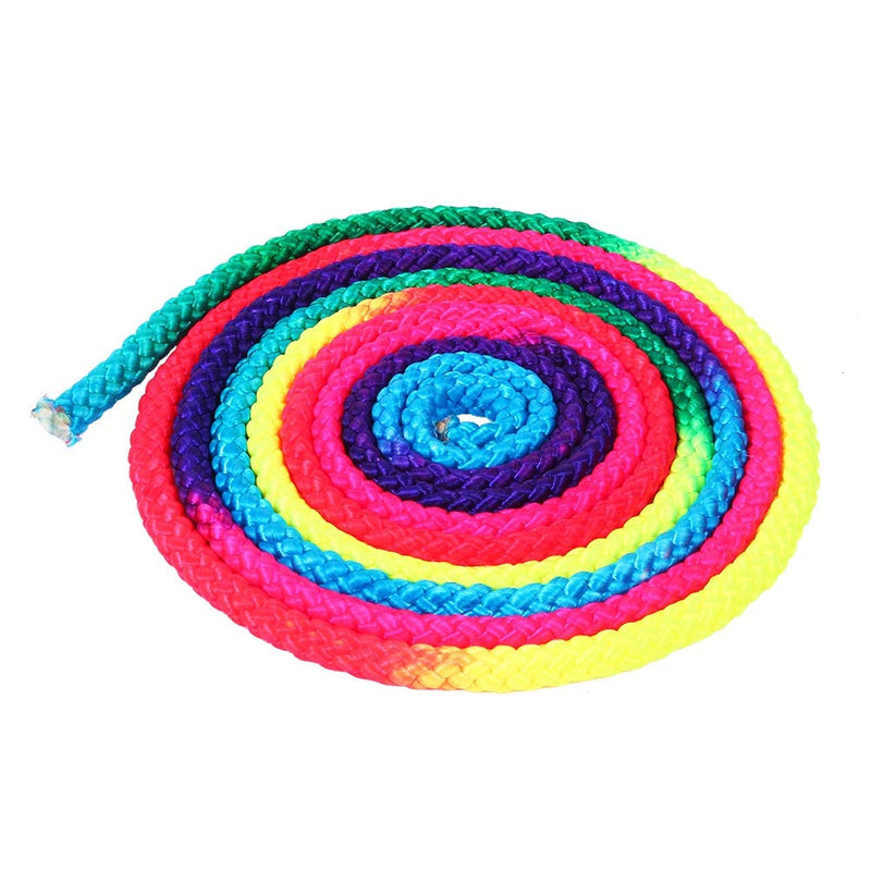 [AUSTRALIA] - Mumusuki Artistic Rhythmic Gymnastics Rope Competition Arts Training Rope Rainbow Color Solid (2.8M) 