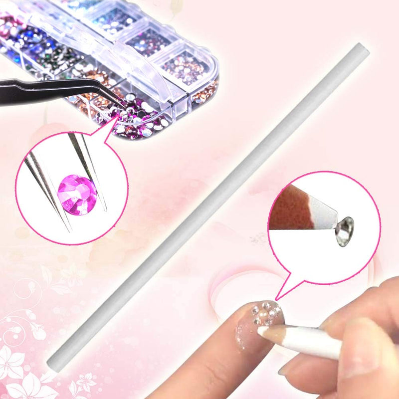 6400pcs Nail Art Rhinestones Nail Crystal Gems Nail Diamonds, Gold Silver Nail Art Studs Colorful Nail Sequins & Rhinestones for Nails Kit with Tweezers and Wax Pen for Nail Art Supplies Accessories - BeesActive Australia