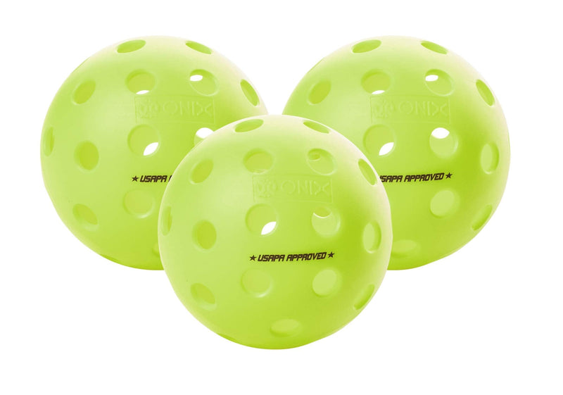 Onix Fuse G2 Outdoor Pickleball - Official Ball of PPA and APP Tours Neon Green - 3 Pack - BeesActive Australia