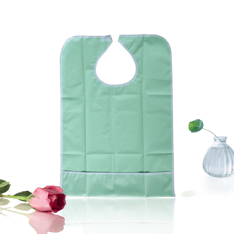 NUOLUX Waterproof Adult Bib Clothing Protector Elderly Disabled Aid Apron (Light Green) - BeesActive Australia