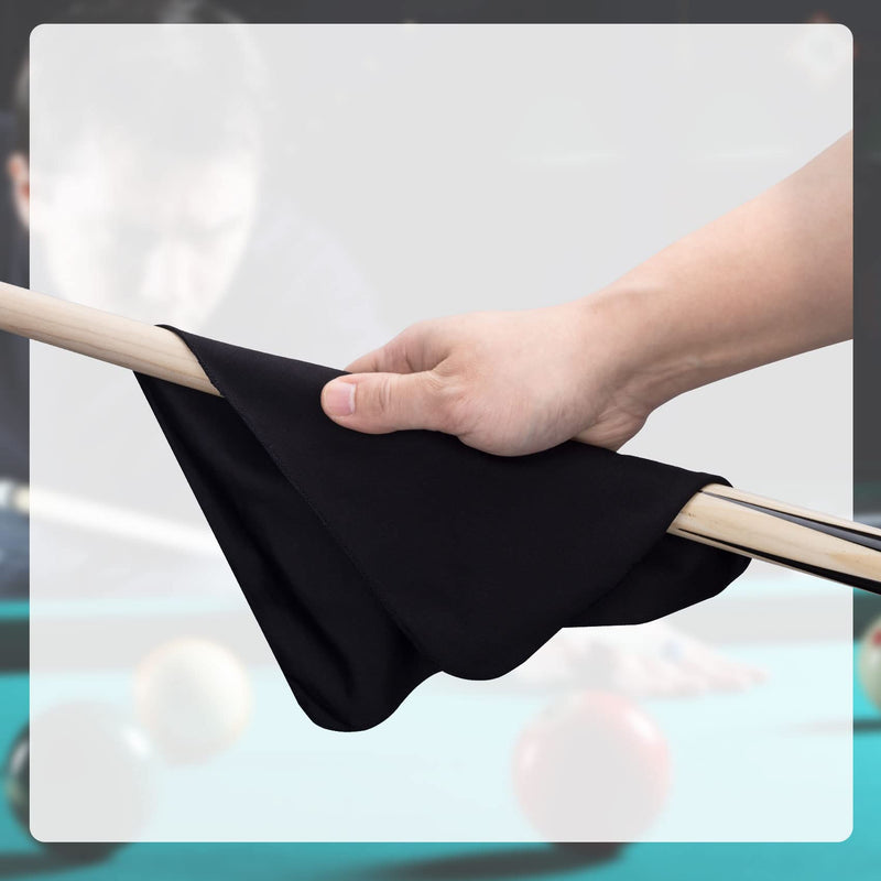 Pagow Billiard Cue Towel Gloves Sport Set, 2Pcs Elastic Lycra Black Billiard Club Cleaning Towel and 4Pcs Pool Gloves Billiards for Man Woman - BeesActive Australia