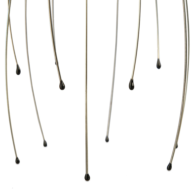 Relaxdays Head Massager, 12 Prongs with Safety-Tips, Scalp Massager for Manual Massages, Metal, Gold - BeesActive Australia