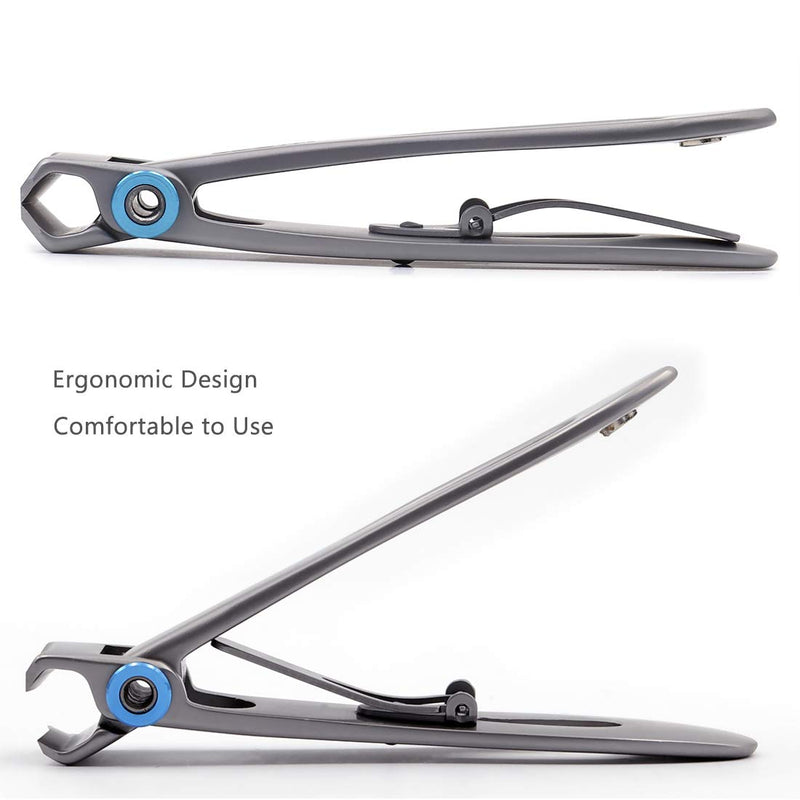 SZQHT Extra Wide Jaw Opening Nail Clippers for Thick Nails Cutter for Ingrown Toenail Clippers & Fingernails Manicure Set,Pedicure Kit,Men & Women(Silver) Silver - BeesActive Australia