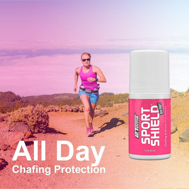 2Toms SportShield for Her Roll-On, 24-Hour Chafing Prevention Designed Exclusively for Women, Waterproof and Sweatproof, 1.5 Ounce Bottle - BeesActive Australia