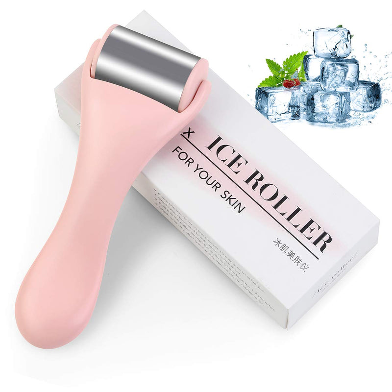 Ice Roller For Face & Eye,Puffiness,Migraine And Pain Relief,Face Roller For Eye Bags,Redness,Headaches,Cold Facial Roller Skincare Stainless Steel Face Massager (Pink) Face Roller - BeesActive Australia