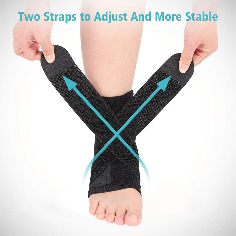 Yosoo Health Gear Adjustable Ankle Brace Breathable Nylon Material Super Elastic Sleeve for Acute Injury Rehabilitation, Effective Relief for Chronic Ankle Pain, Arthritis, Tendonitis One Size Ankle Brace 01 - BeesActive Australia