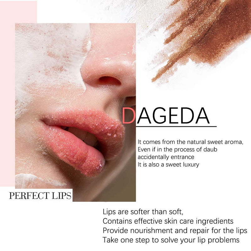 DAGEDA Lip Scrub,Coconut And Strawberry Fruity Sugar Lip Scrubs,Removes Dead Skin Exfoliator&Moisturizer With Cleansing Nourishing Lip Skin Care For Peeling Chapped Lips,Ultra-Hydrating Lip Treatment Coconut & Strawberry - BeesActive Australia