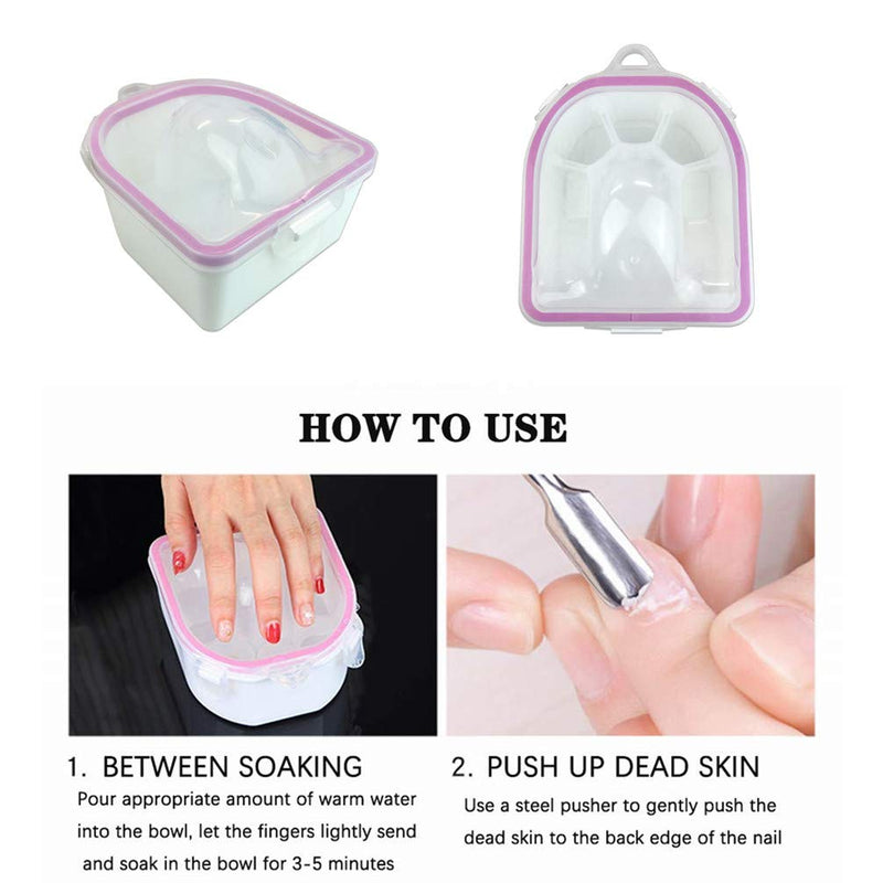 Nail Soaking Bowl Art Polish Remove Wash Soaker, Nail Soak Off Bowl Tray Manicure Nail Spa Tool - BeesActive Australia