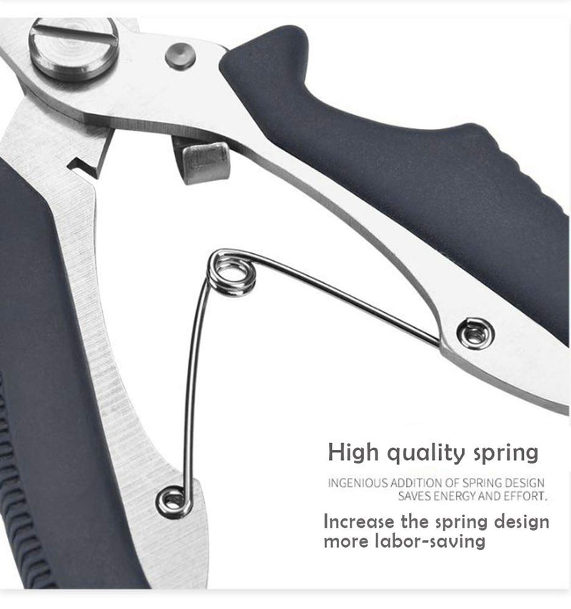 ZONGR Fish Lip Gripper Muti-Function Fishing Pliers,Fish line Cutter,Hook Removers Pliers,Rustproof Saltwater Split Ring Tool - BeesActive Australia