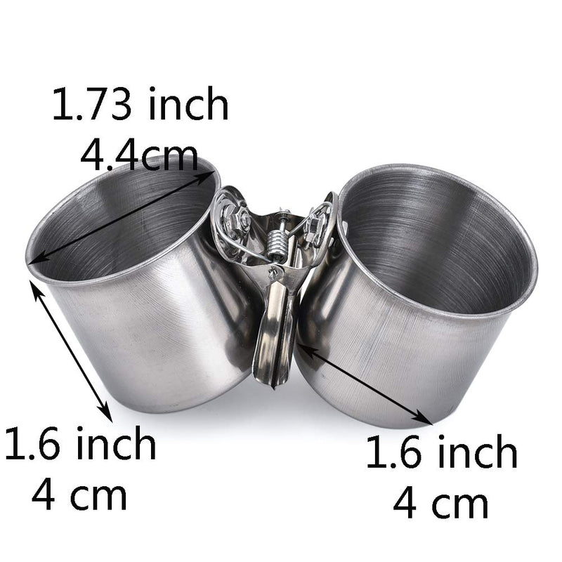 TBWHL Parrot Feeding Cups Hanging Pet Animal Stainless Steel Birdcage Bowls Bird Bowls for Cage Parakeet Bird Cage Accessories Suitable Small and Medium Bird S - BeesActive Australia