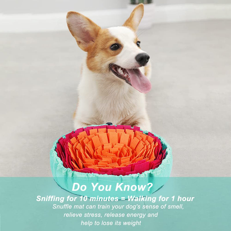 Vivifying Snuffle Mat for Dogs, Interactive Sniff Mat for Dogs Slow Feeding and Treats Mind Game, Dog Digging Toys Encourages Natural Foraging Skills and Mental Stimulation Orange+Red - BeesActive Australia