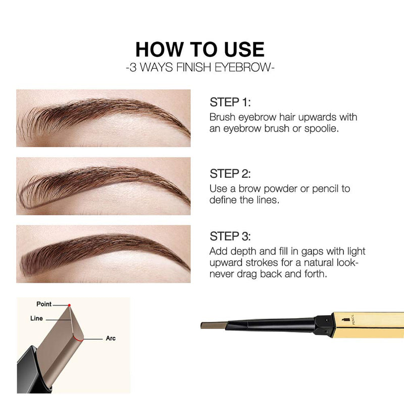 CCPT Makeup Brow Stylist Definer Waterproof Eyebrow Pencil, Ultra-Fine Mechanical Pencil, Draws Tiny Brow Hairs & Fills in Sparse Areas & Gaps-1# Lt.Brown 1#Lt.Brown - BeesActive Australia