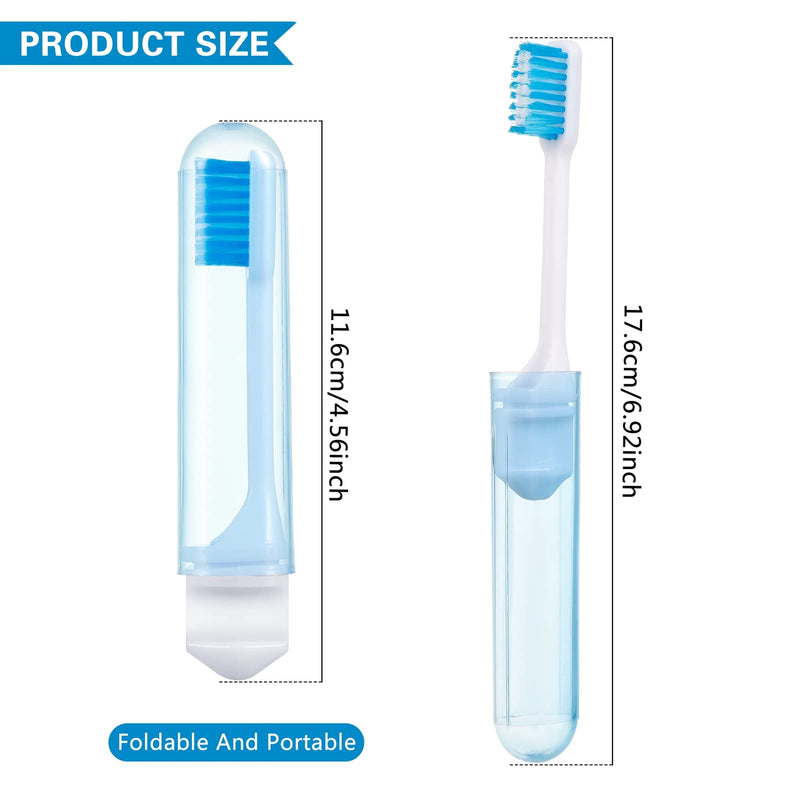 Xinzistar 4 Pieces Portable Soft Toothbrush Camping Toothbrush Travel Toothbrush Folding Travel Toothbrush for Adult Children Oral Care - BeesActive Australia