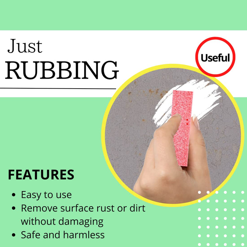 Rust Eraser for Knives Kitchen Stoves Wood Finish and Bicycles Multi Purpouse Cleaning Rubber Eraser Remover Dirt Stains (Extra coarse) Made in Japan, Set of 2 Pack of 2 Extra Coarse - BeesActive Australia