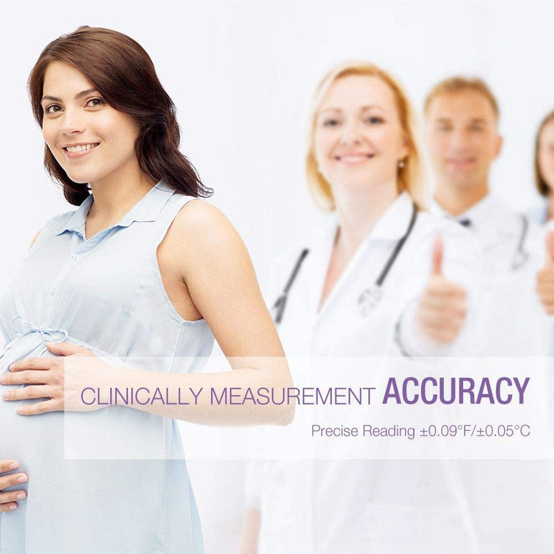 Easy@Home Smart Basal Thermometer, Large Screen and Backlit, Period Tracker with Premom (Purple) Purple - BeesActive Australia