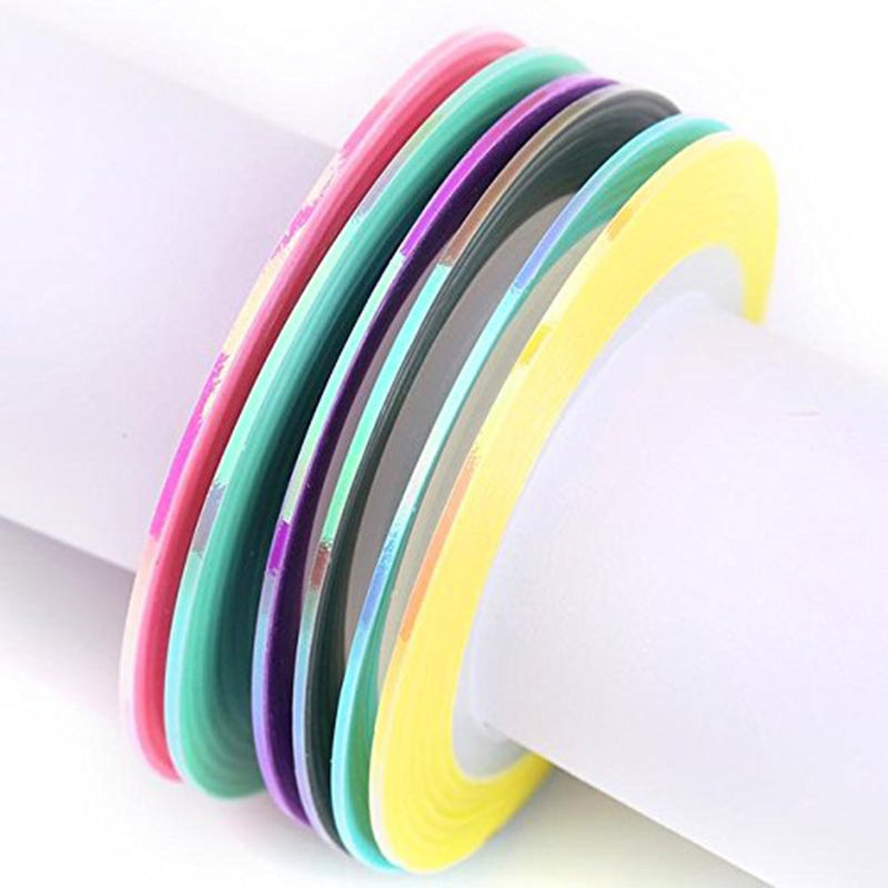 MEILINDS Nail Art Striping Tape Line Mermaid Candy Color 1mm 2mm 3mm Adhesive Sticker DIY Nail Manicure Tools Decals Decoration 18 PCS 18rolls/set - BeesActive Australia