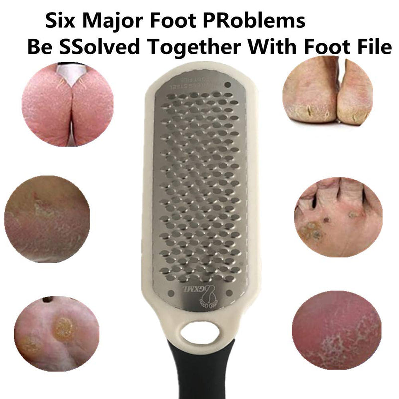 Pedicure Foot File Callus Remover,Colossal Foot Rasp and Professional Foot Scrubber Pedicure Kit to Remove Hard Skin for Wet and Dry Feet,Surgical Grade Stainless Steel File, (big hole) big hole - BeesActive Australia