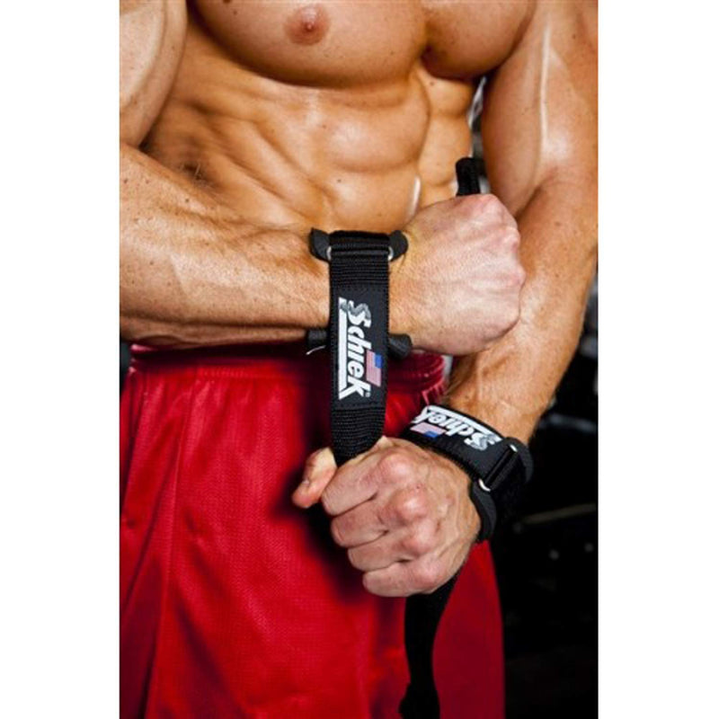 Schiek Sports Model 1000-DLS Deluxe Dowel Lifting Straps Black - BeesActive Australia