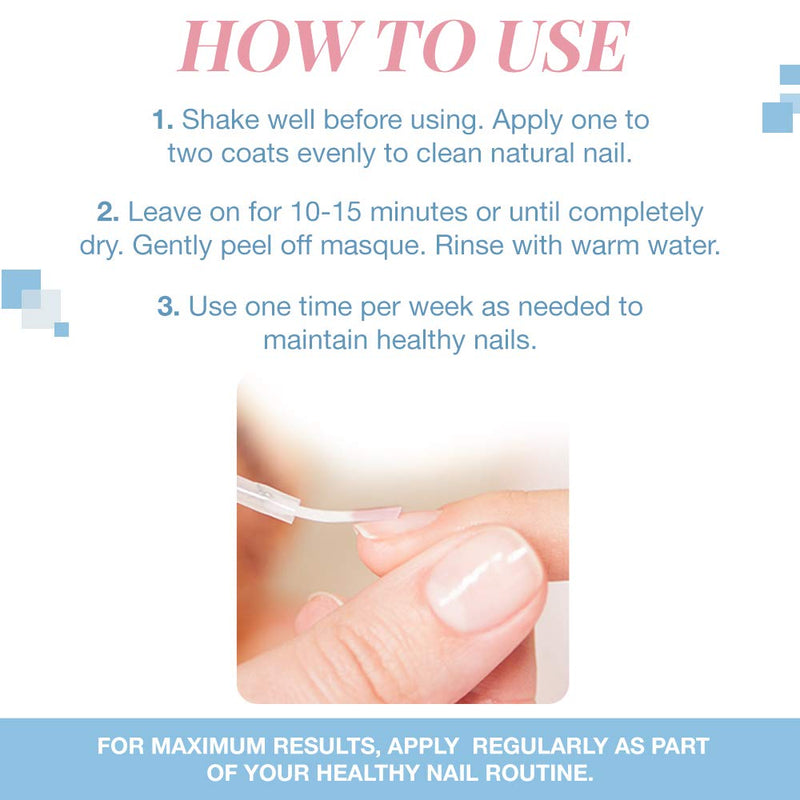 Nail Tek Nutritionist Peel-Off Nail Masque with Hyaluronic Acid, Hydrate, Nourish, and Strengthen Soft and Peeling Nails, 0.5 oz, 1-Pack - BeesActive Australia