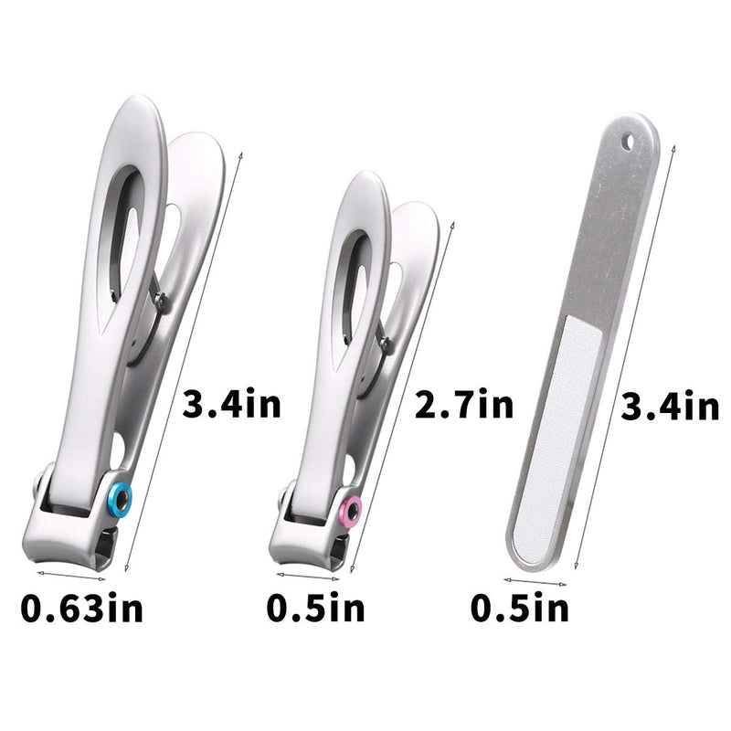 Nail Clippers For Thick Nail, Extra Wide Jaw Opening Toenail&Fingernail Clipper For Men and Women 3 IN 1 - BeesActive Australia