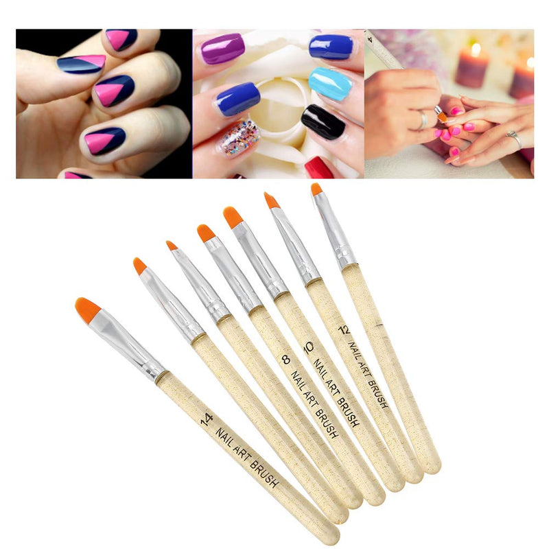 Nail Art Accessories, Manicure Brush, 7pcs Transparent Handle Nail Art Brush DIY Pattern Nail Painting Drawing UV Gel Pen Nail Art Brush Nail Dotting Pen for Nail Art(#2) #2 - BeesActive Australia