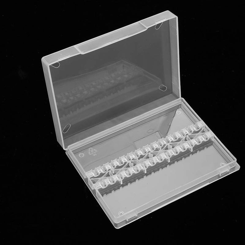 Nail Drill Bit Box, 14 Holes Professional Nail Art Polishing Grinding Drill Bit Holder Display Storage Box(Transparent) Transparent - BeesActive Australia