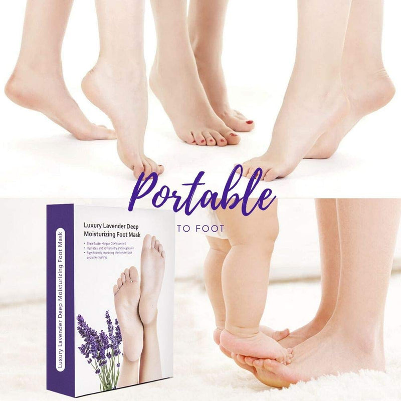 Foot Peel Mask Peeling Away Calluses and Dead Skin Cell (2 Pairs Per Box), Contain Lavender Essence, Exfoliating Foot Mask and Makes Your Feet Baby Soft - BeesActive Australia