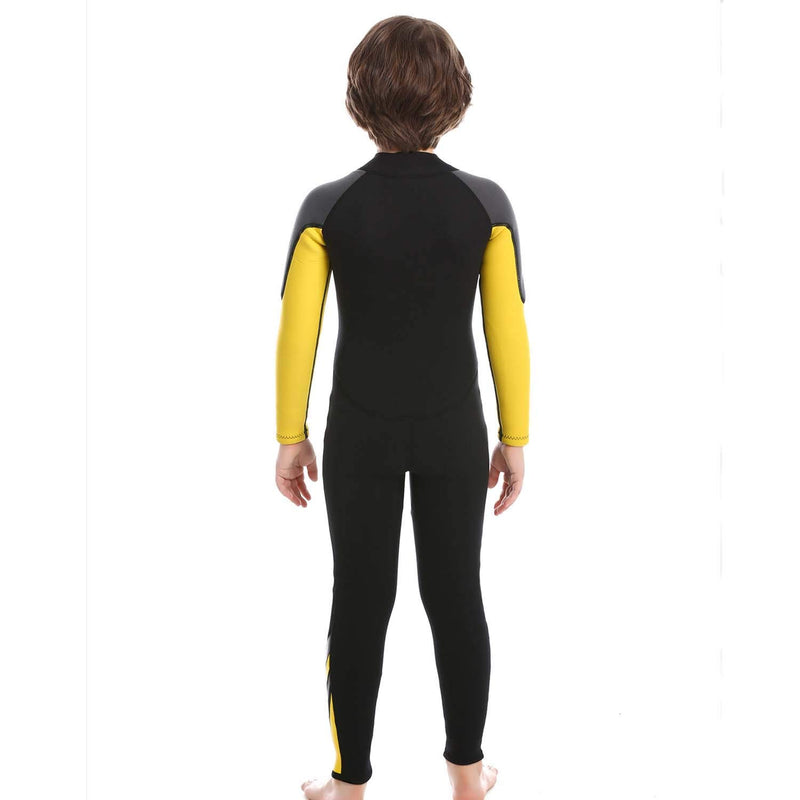 [AUSTRALIA] - ZCCO Kids Wetsuit,2.5mm Neoprene Thermal Swimsuit,Youth Boy's and Girl's One Piece Wet Suits Warmth Long Sleeve Swimsuit for Diving,Swimming,Surfing Water Sports (Bright Blue, XS) … Black X-Small 