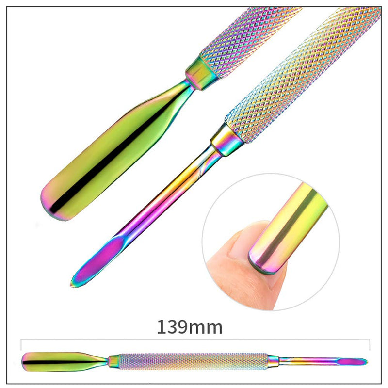 WOKOTO 4Pcs Nail Cuticle Pusher Stainless Steel Set Cuticle Trimmer Remover For Manicure Pedicure Polish Remover Tools - BeesActive Australia