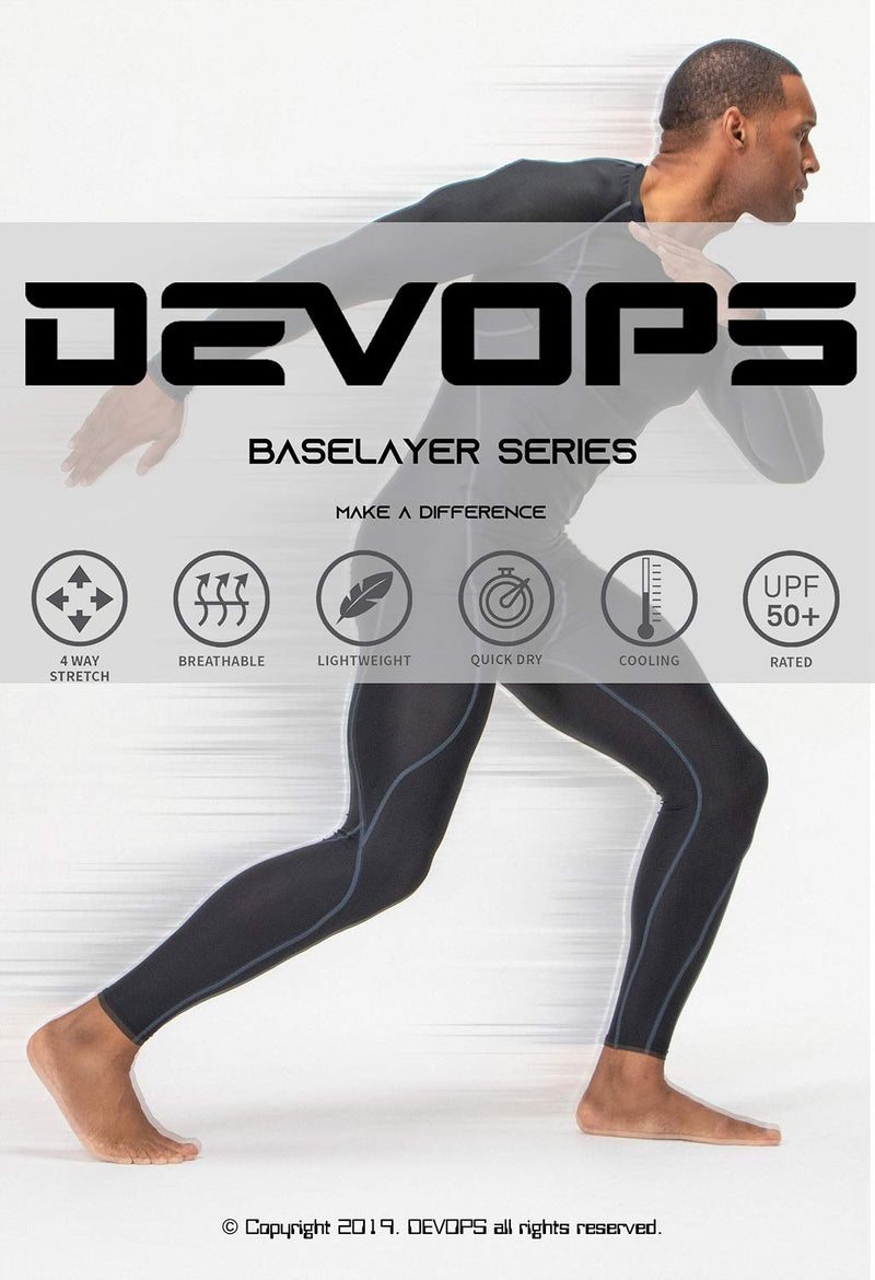DEVOPS Men's 2~3 Pack Cool Dry Athletic Compression Baselayer Workout Sleeveless Shirts Large #1. (3 Pack) White / White / White(gray) - BeesActive Australia