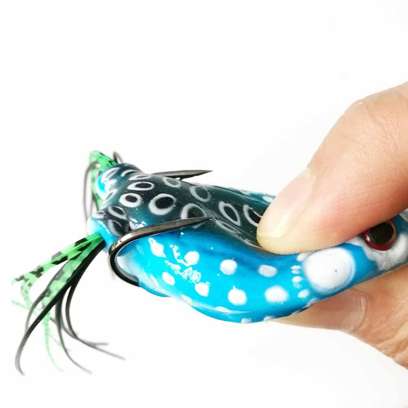 [AUSTRALIA] - LENPABY 5pcs Frog Lure Ray Frog Topwater Fishing Crankbait Lures/Artificial Soft Bait 5.5CM 8G Soft Tube Bait ,Especially for Bass Snakehead ,Freshwater Soft Bai Musky Tackle Box Spitted weedless bas 