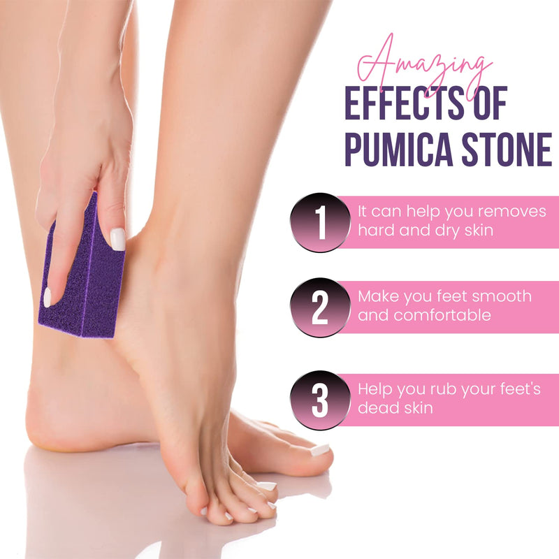 Glamza Foot Pumice Sponge Callus Exfoliate Stone Hard Skin Remove Pedicure Scrubber Pack of 4 - BeesActive Australia